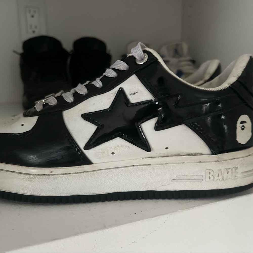 BAPE Black and White Star Sneakers